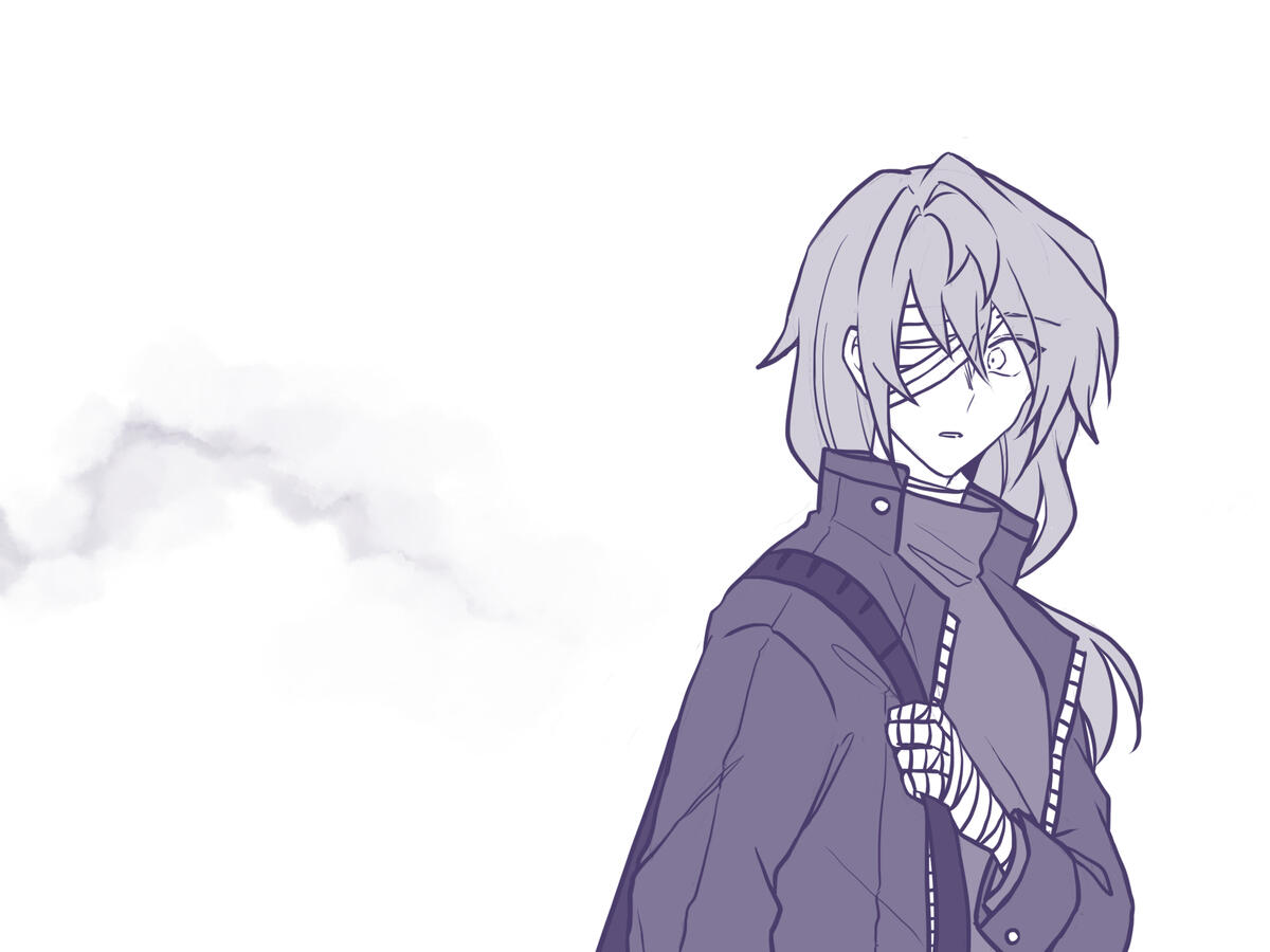 Lined | Bust shot (Monochrome)