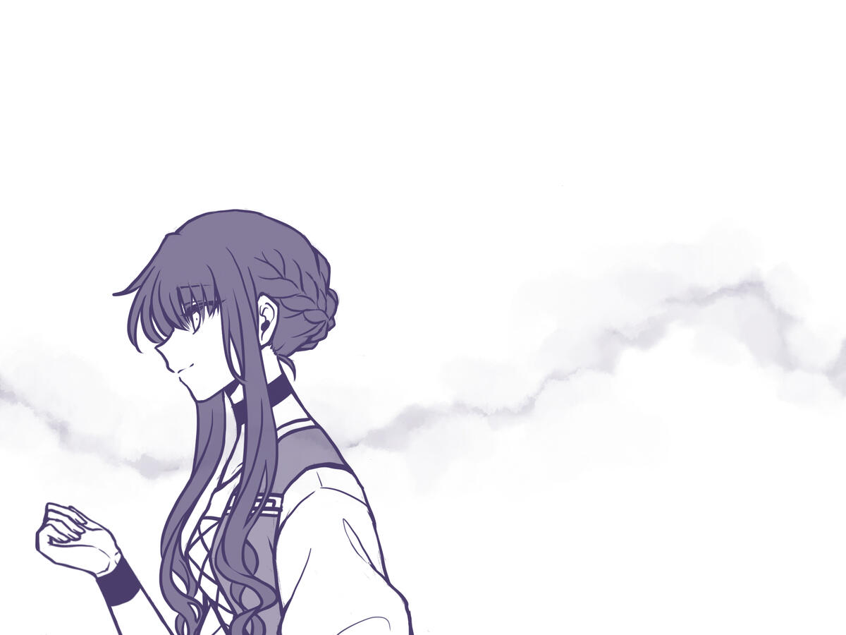 Lined | Bust shot (Monochrome)