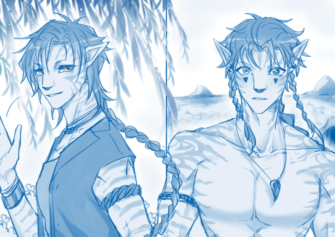 Sketch | Half body | +char | +BG