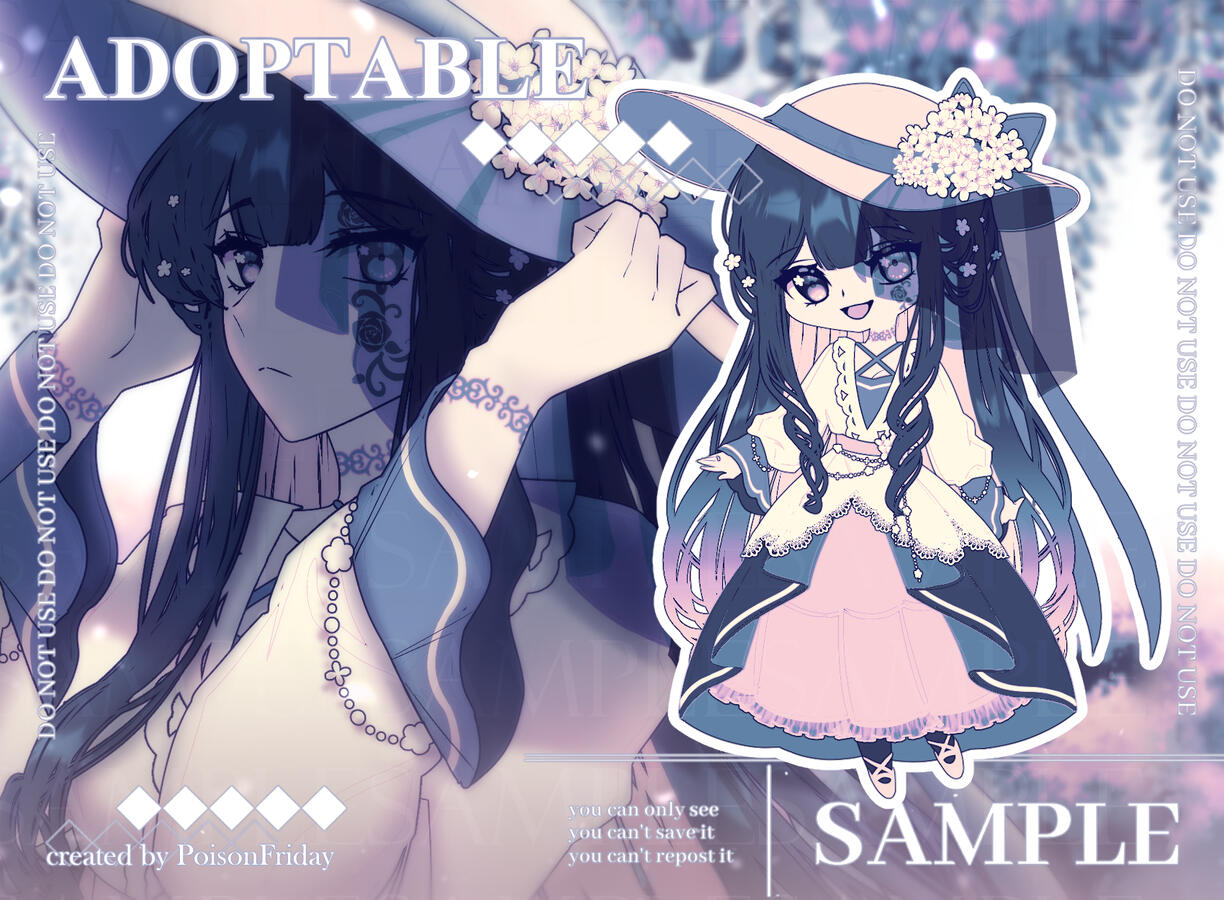 Lined (+rough color) | Chibi | Adoptable design