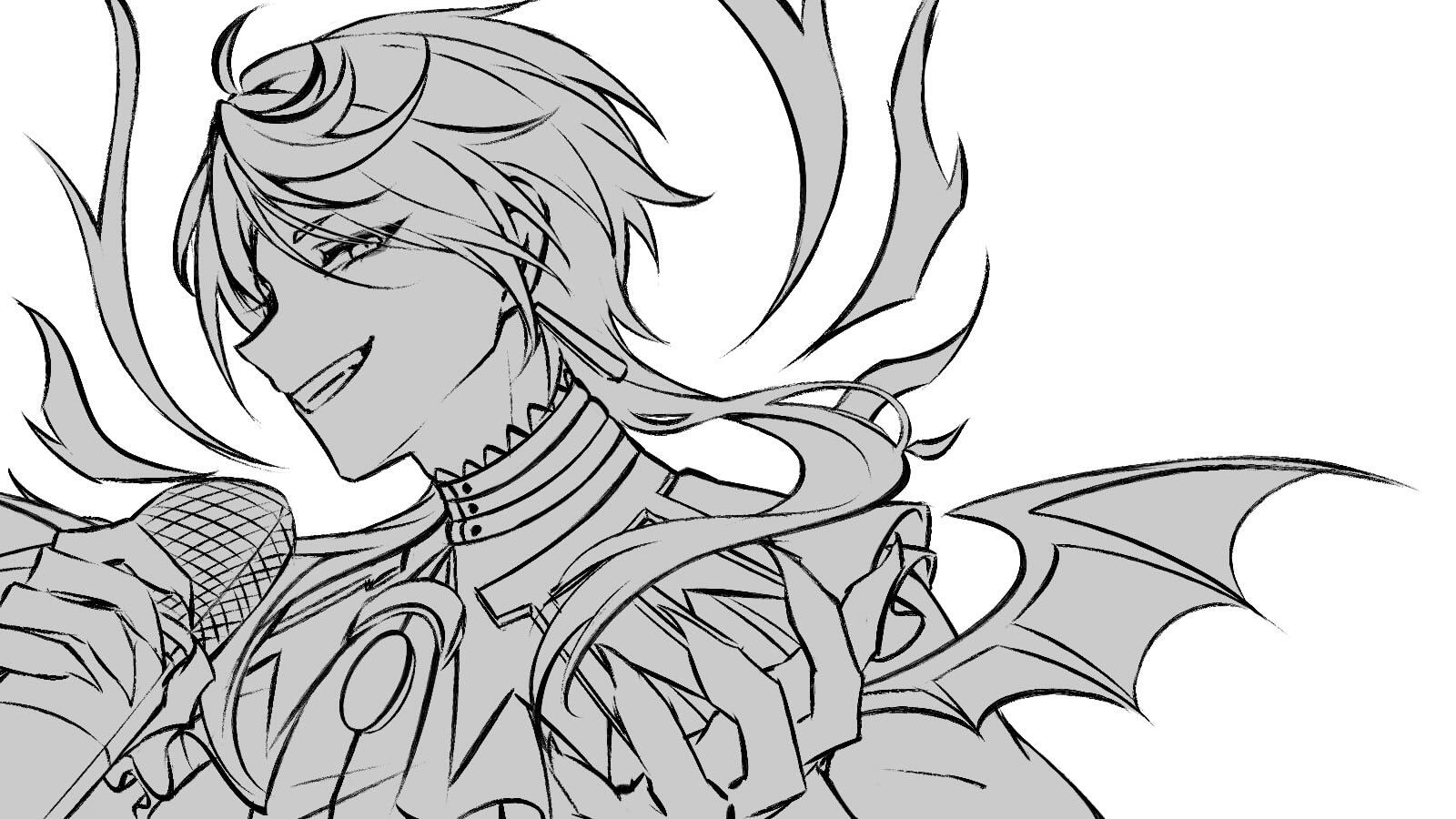 Lined | Bust shot | +prop