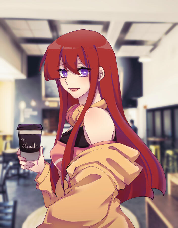 Sketch | Half body | +prop | +BG (photo) | +mood,tone