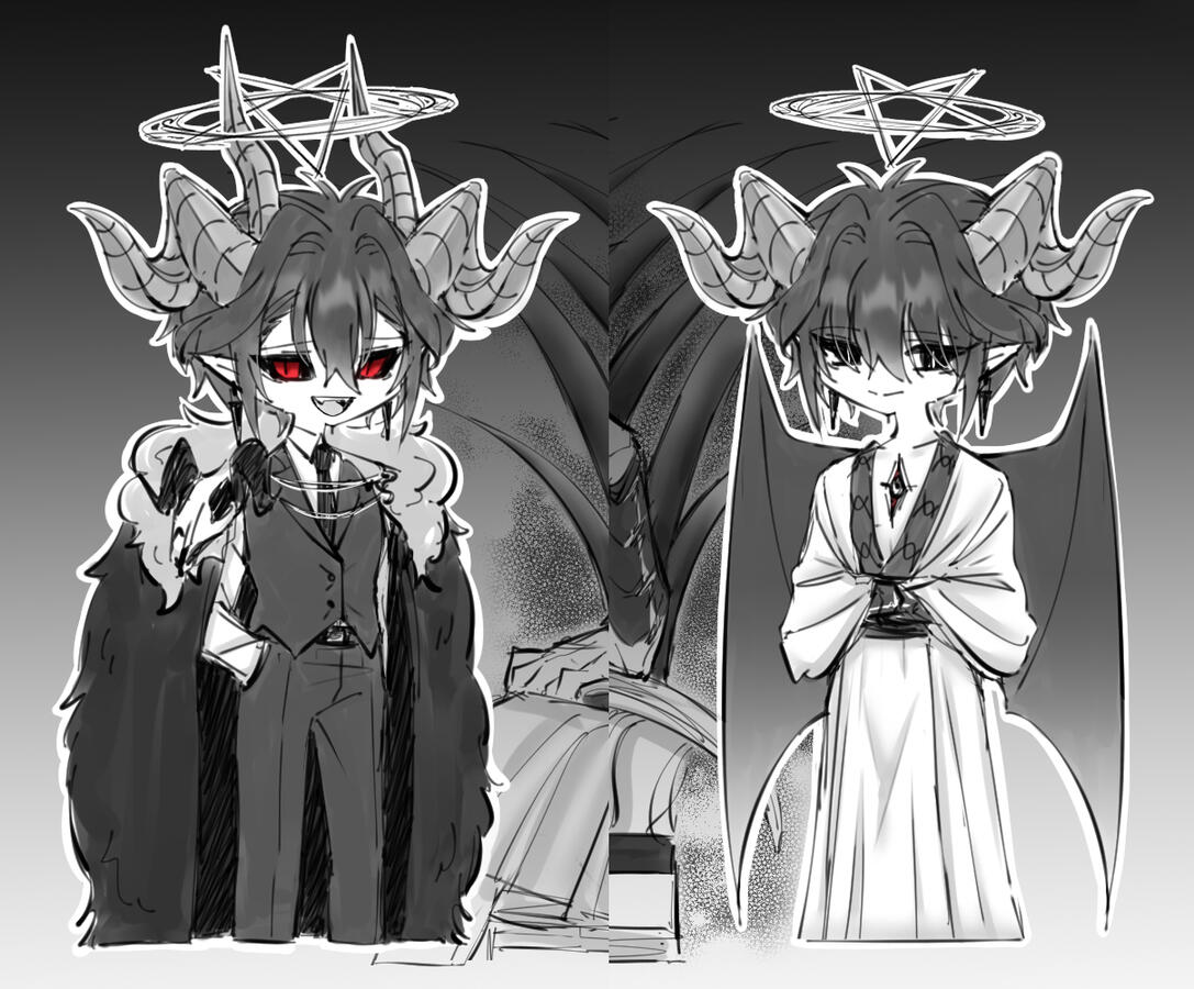 Sketch | Full body | +char (Monochrome)