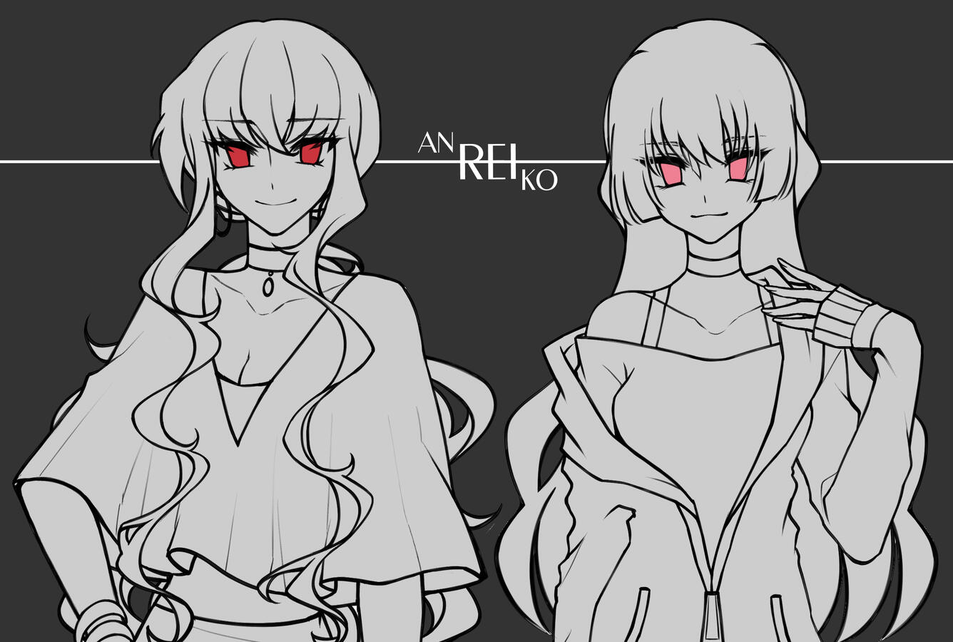 Lined | Half body | +char