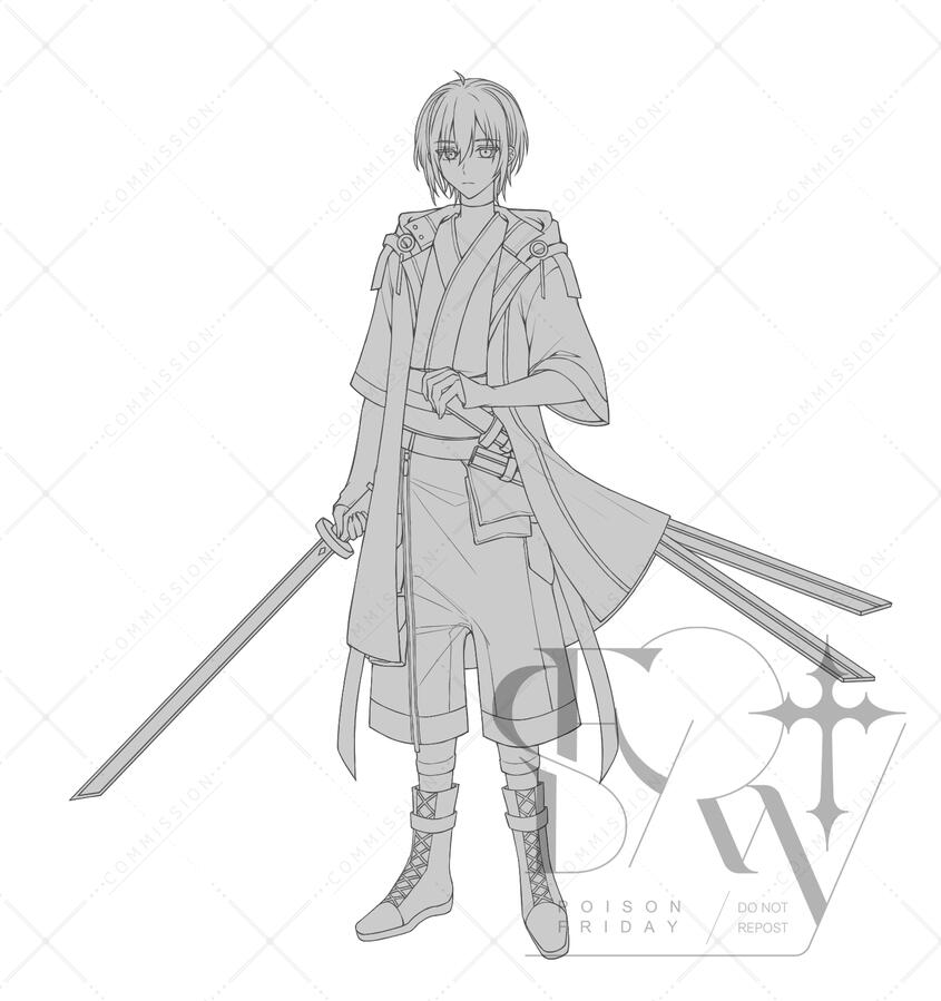 Lined | Full body | +prop