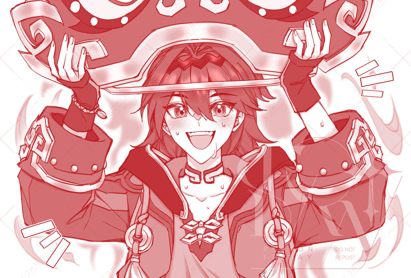 Sketch | Bust shot | +prop | +BG