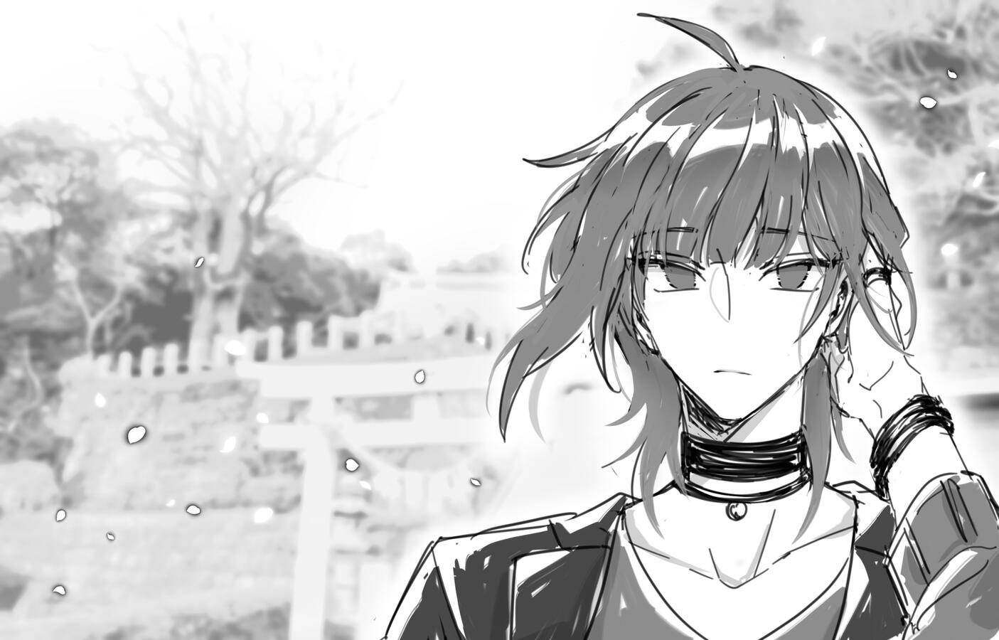 Sketch | Half body | +BG (photo)